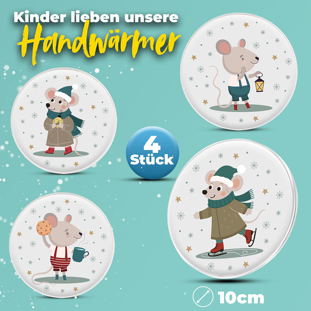 Wiederverwendbare Handwärmer für Kinder 4er Set