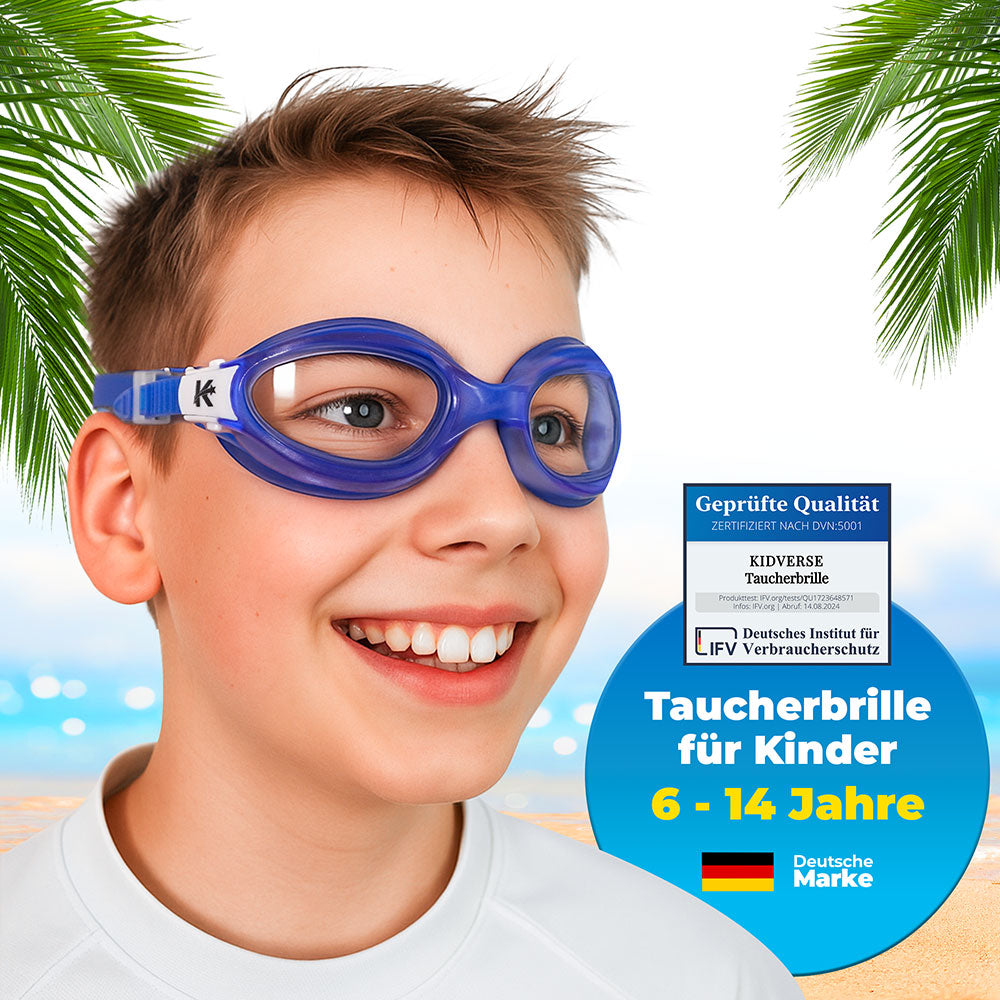Kinderschwimmbrille bruchsicher in Blau