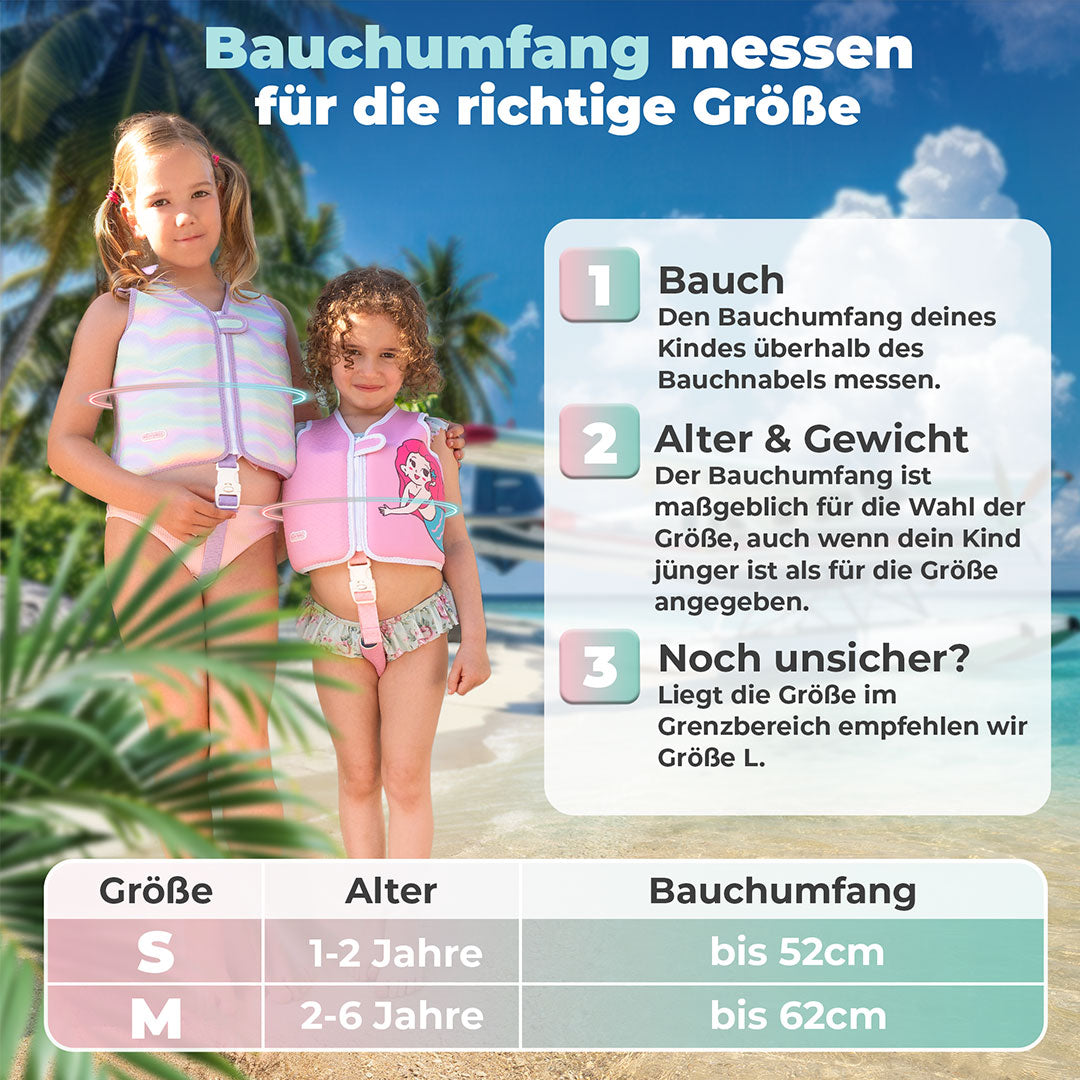 Kinderschwimmweste für Mädchen 1-6 Jahre