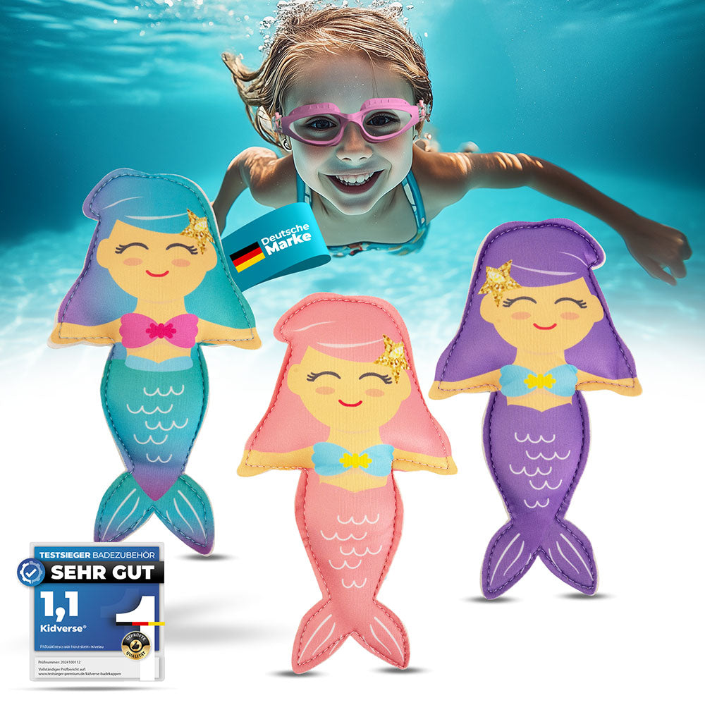 Meerjungfrauen Tauchspielzeug für Kinder in drei unterschiedlichen Varianten