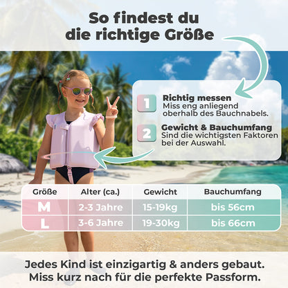 Schwimmweste für Mädchen von 2-6 Jahren