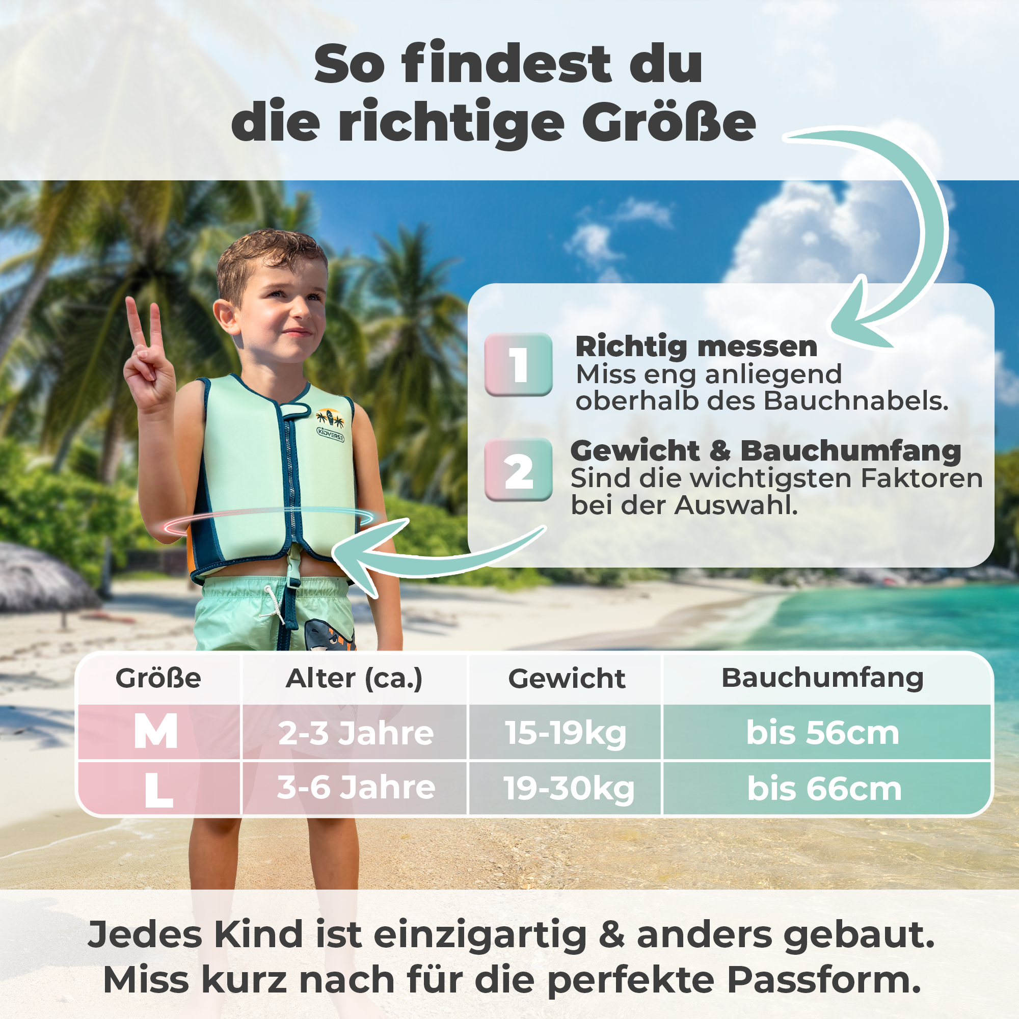 Schwimmweste für Jungen von 2-6 Jahren
