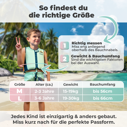 Schwimmweste für Jungen von 2-6 Jahren