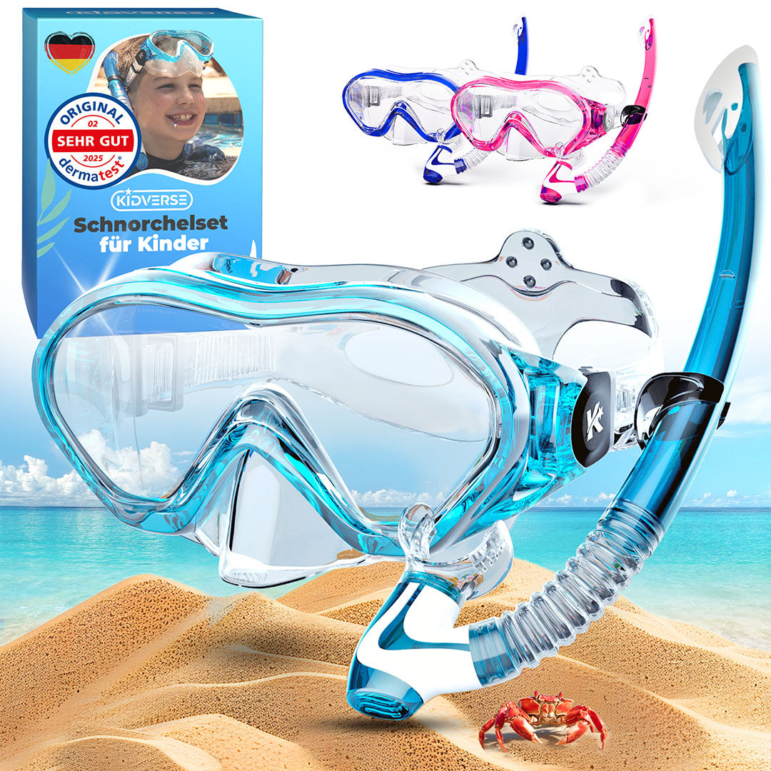 Schnorchel Set für Kinder in Aquamarin