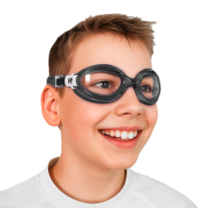 Kinderschwimmbrille bruchsicher in Schwarz
