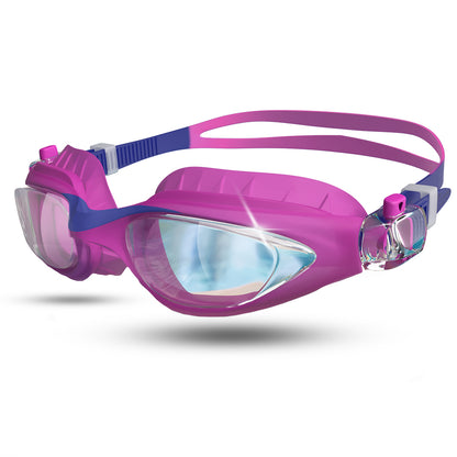 Schwimmbrille für Kinder von 3 bis 13 Jahren in violett blau