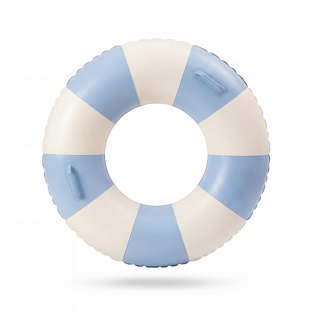 Aufblasbarer Kinder-Schwimmring im blau-weißen Streifen-Design