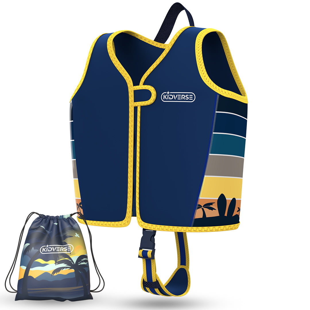 Kinderschwimmweste für Jungen von 2-6 Jahren in dunkelblau