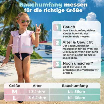 Schwimmweste für Mädchen von 2-6 Jahren
