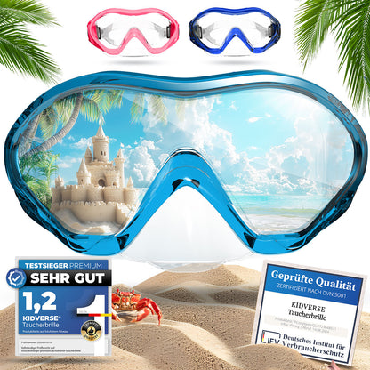 Taucherbrille für Kinder in der Farbe Aquamarin