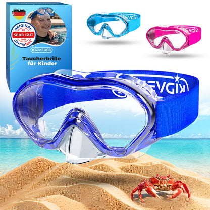 Taucherbrille mit Strapband in Dunkelblau