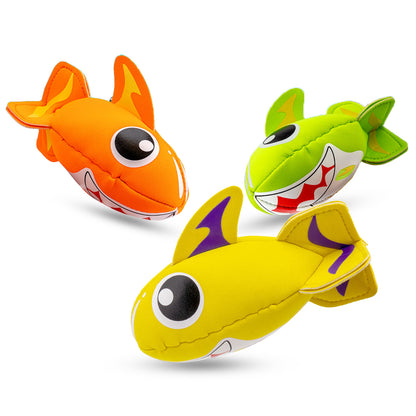 Tauchspielzeug für Kinder in der Form einer Tauchrakete in  Gelb, Orange und Grün