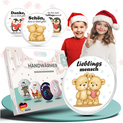 Wiederverwendbare Handwärmer für Kinder 4er Set