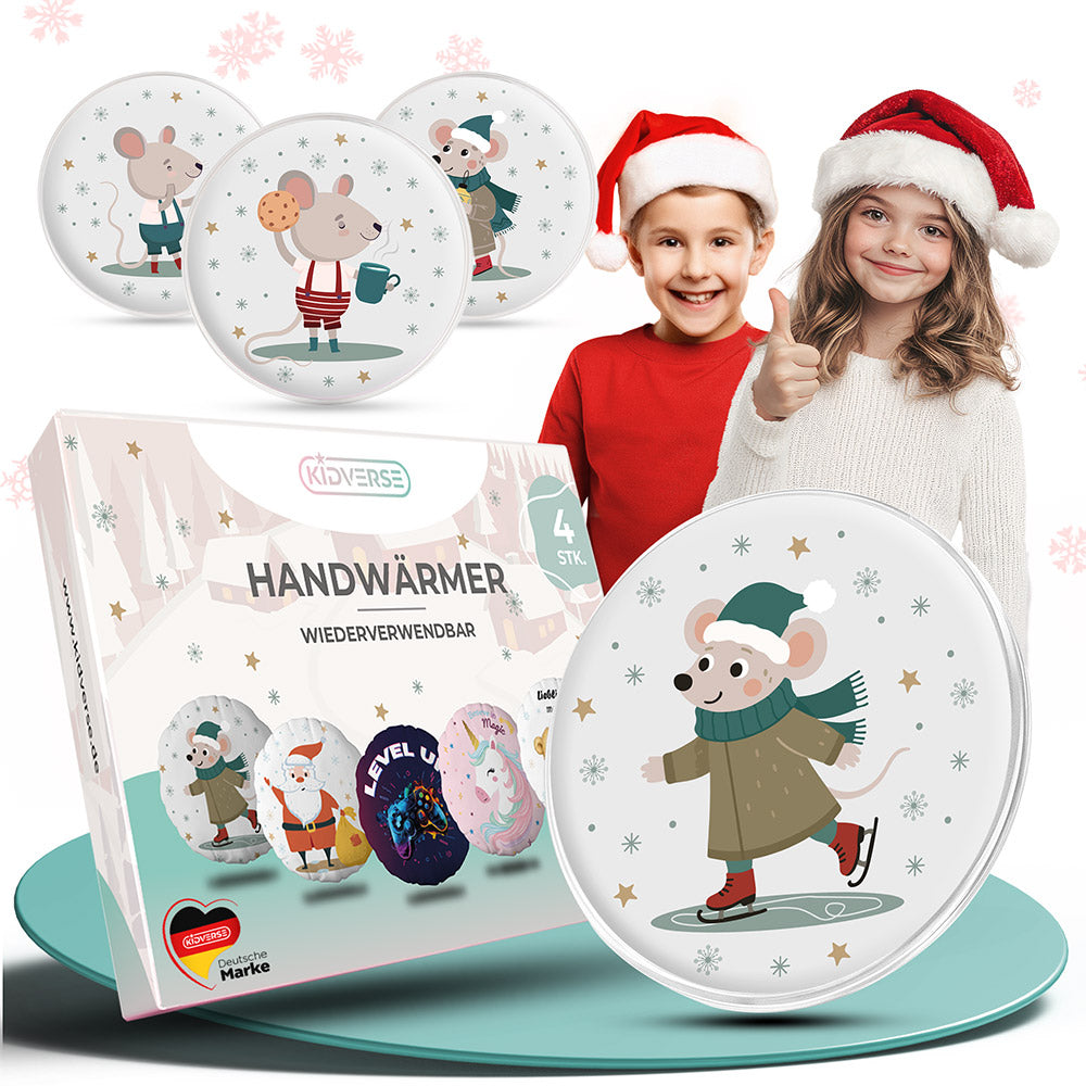 Wiederverwendbare Handwärmer für Kinder 4er Set